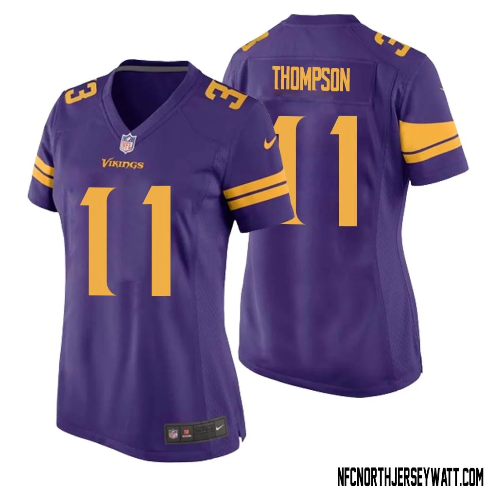 NaJee Thompson No 11 Women Purple Minnesota Vikings Alternate Game Jersey 1
