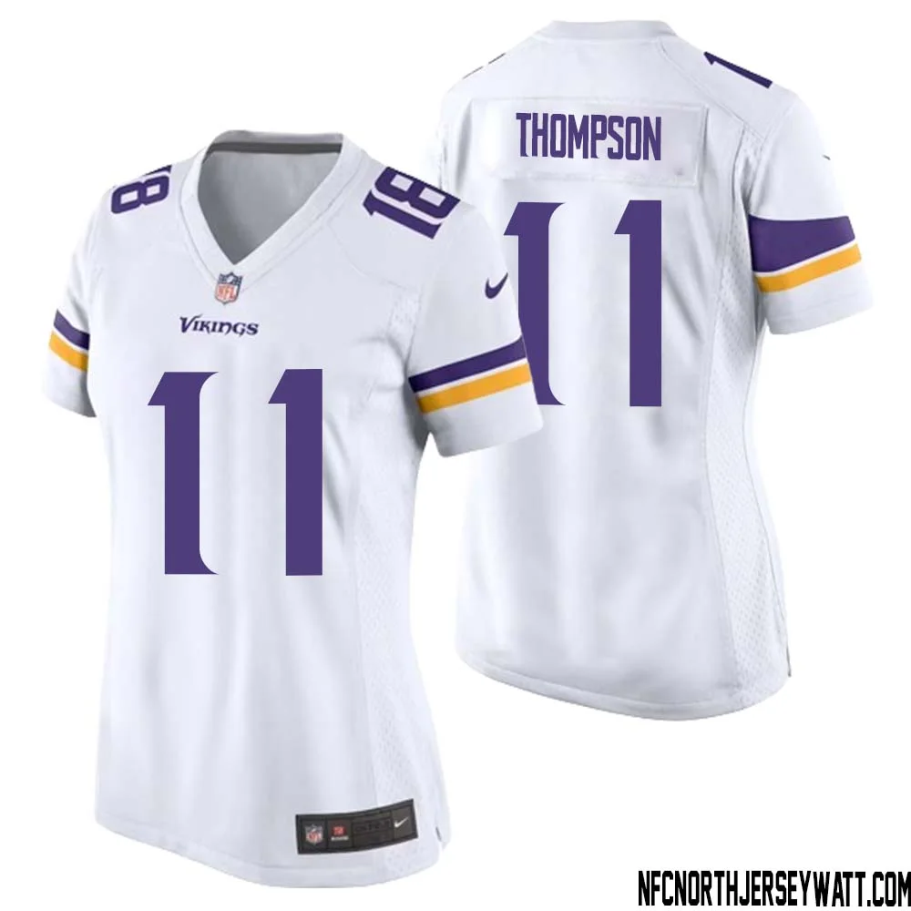 NaJee Thompson No 11 Women White Minnesota Vikings Game Player Away Jersey 1