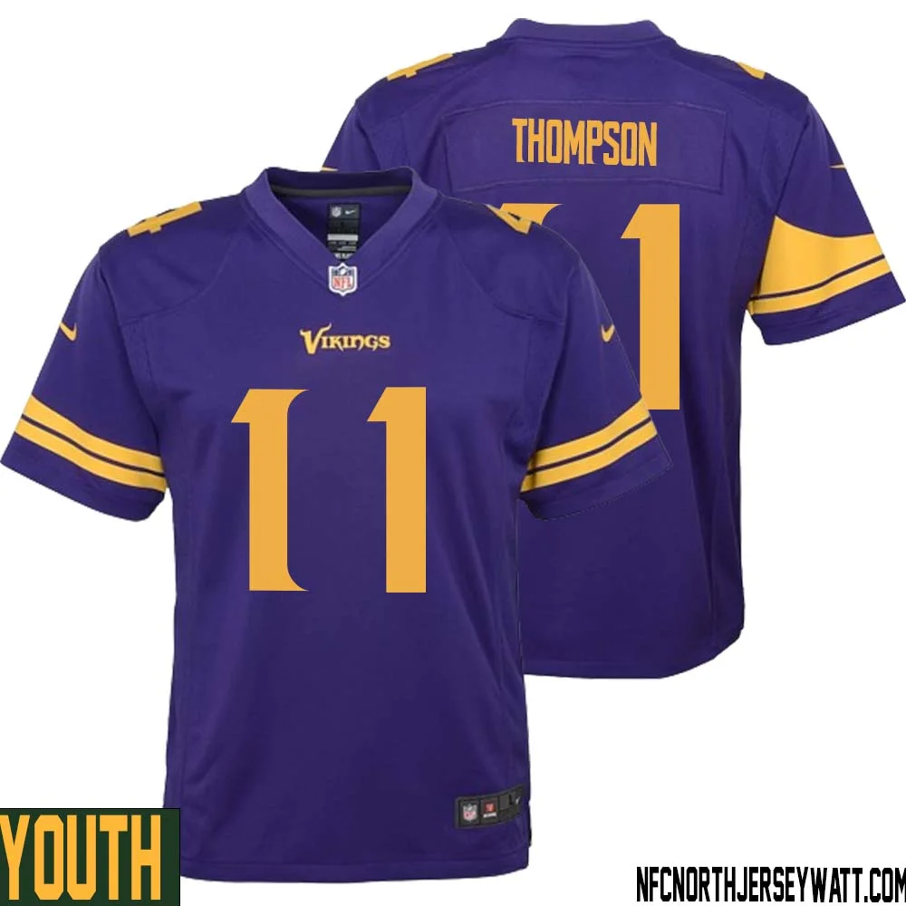NaJee Thompson No 11 Youth Purple Minnesota Vikings Alternate Game Jersey