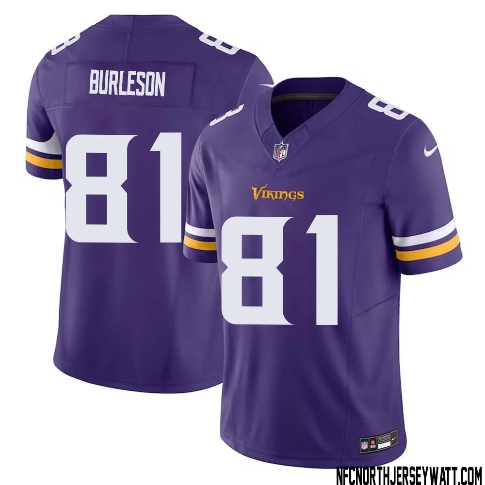 Nate Burleson No 81 Men Purple Minnesota Vikings Vapor F.U.S.E. Limited Jersey