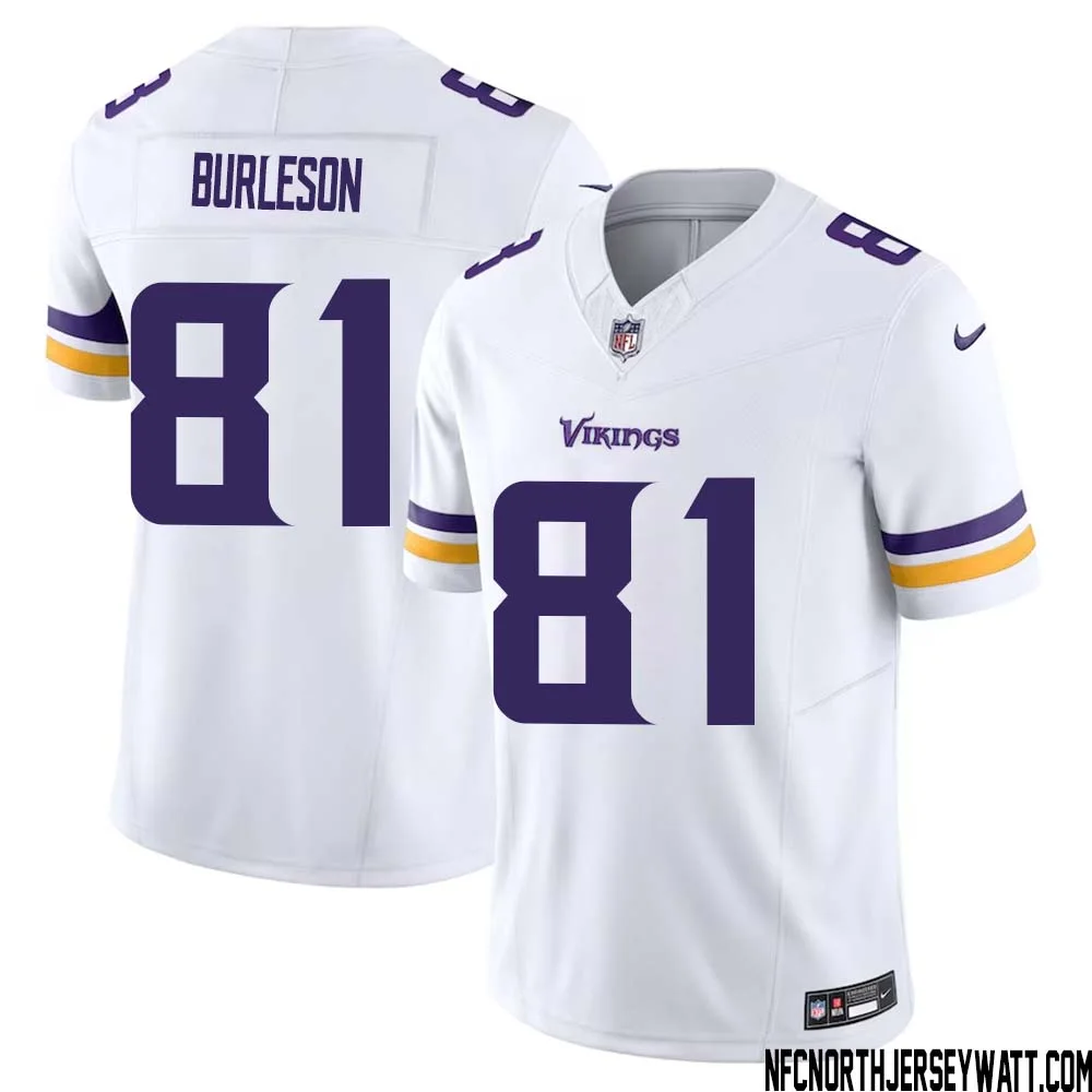 Nate Burleson No 81 Men White Minnesota Vikings Vapor F.U.S.E. Limited Jersey