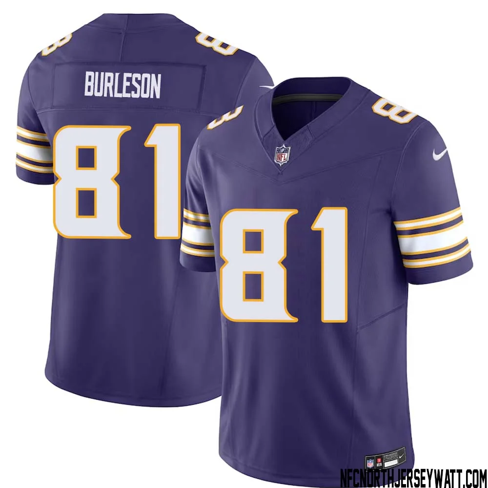 Nate Burleson No 81 Mens Purple Minnesota Vikings Vapor F.U.S.E. Limited Jersey
