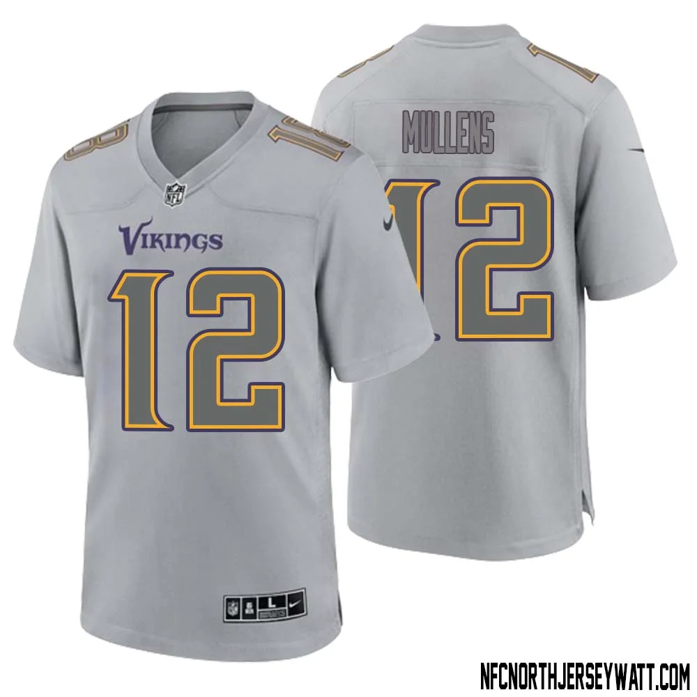 Nick Mullens No 12 Men Gray Minnesota Vikings Atmosphere Fashion Game Jersey