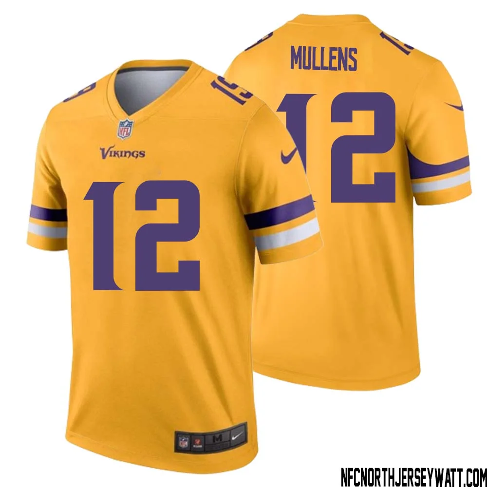 Nick Mullens No 12 Men Minnesota Vikings Gold Inverted Legend Jersey 1