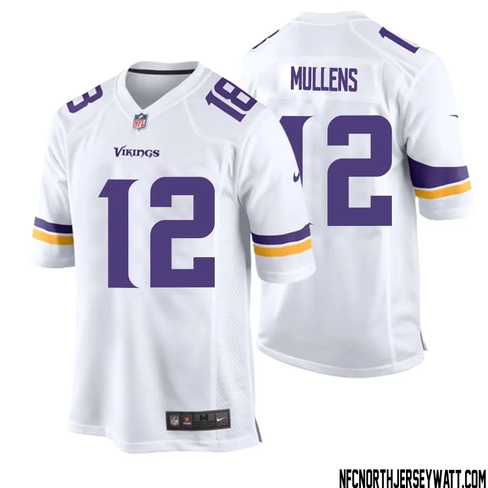 Nick Mullens No 12 Men White Minnesota Vikings Game Player Away Jersey