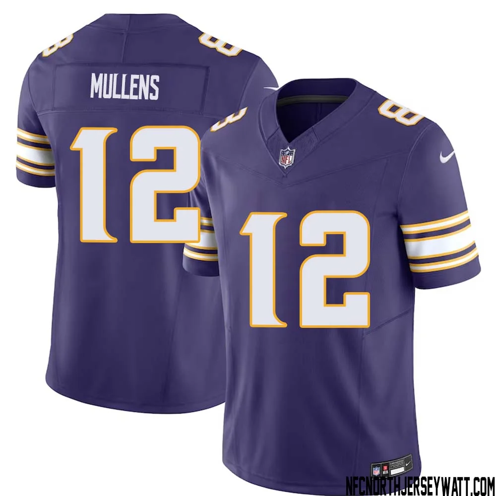 Nick Mullens No 12 Mens Purple Minnesota Vikings Vapor F.U.S.E. Limited Jersey