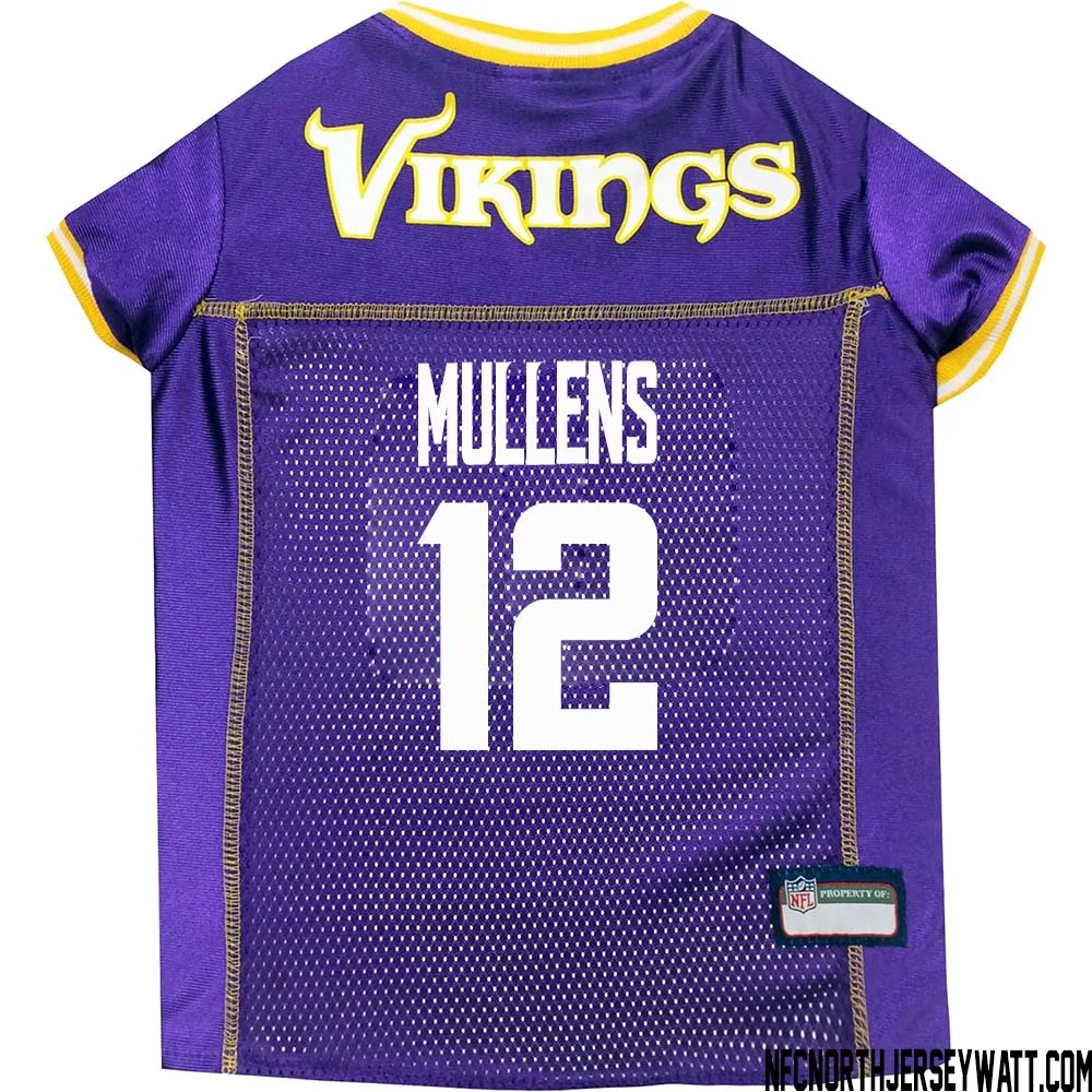 Nick Mullens No 12 Purple Minnesota Vikings Dog Jersey 1