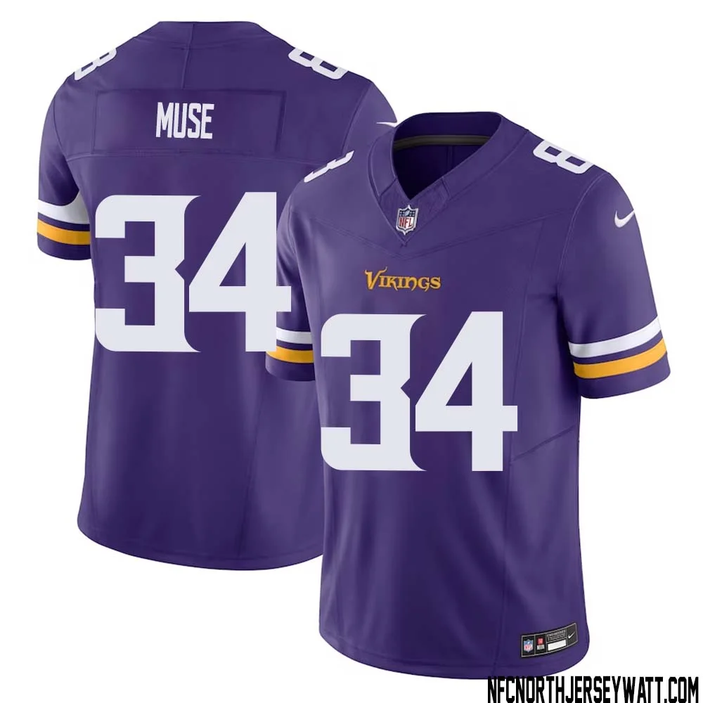 Nick Muse No 34 Men Purple Minnesota Vikings Vapor F.U.S.E. Limited Jersey