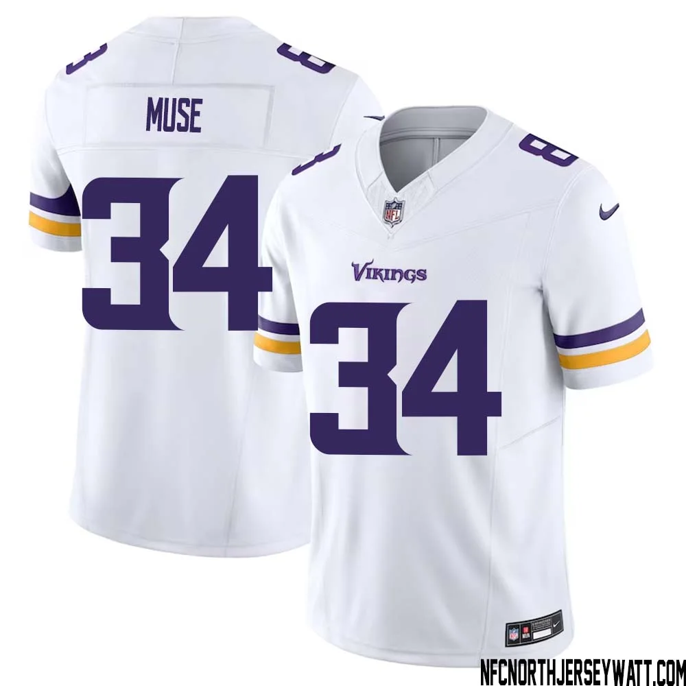Nick Muse No 34 Men White Minnesota Vikings Vapor F.U.S.E. Limited Jersey
