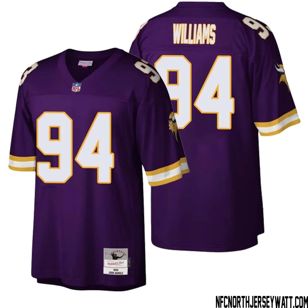 Pat Williams No 94 Men Mitchell Ness Purple Minnesota Vikings Legacy Replica Jersey