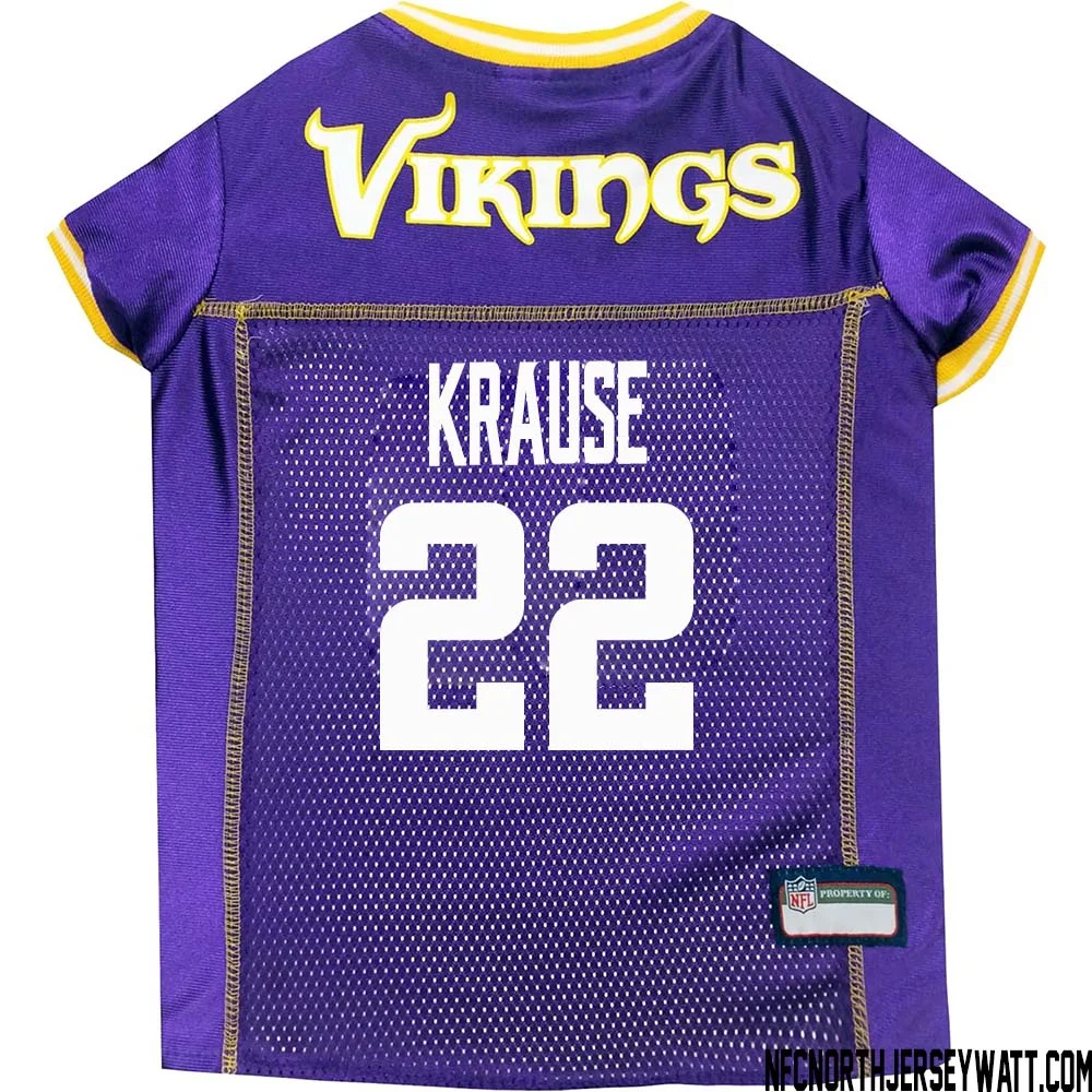 Paul Krause No 22 Purple Minnesota Vikings Dog Jersey