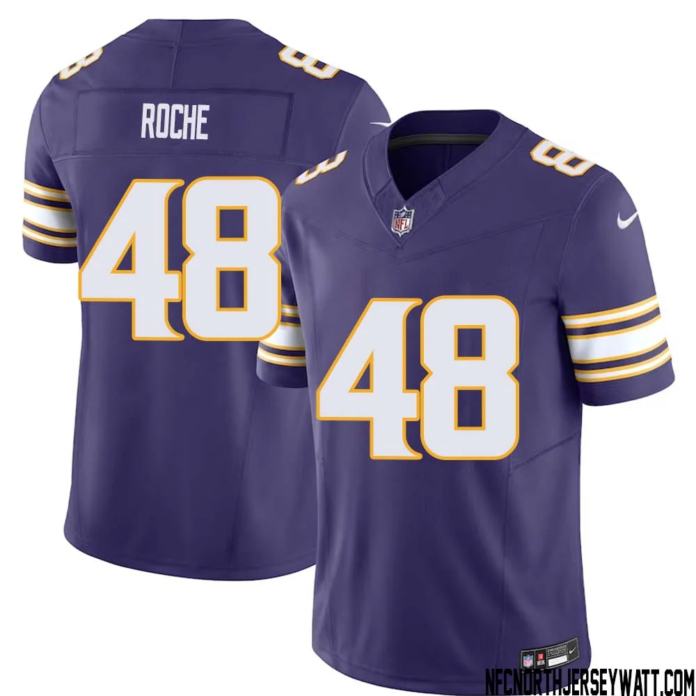 Quincy Roche No 48 Mens Purple Minnesota Vikings Vapor F.U.S.E. Limited Jersey