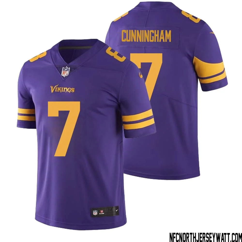 Randall Cunningham No 7 Men Purple Minnesota Vikings Color Rush Vapor Untouchable Limited Jersey