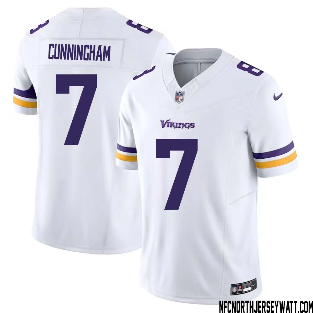 Randall Cunningham No 7 Men White Minnesota Vikings Vapor F.U.S.E. Limited Jersey 1