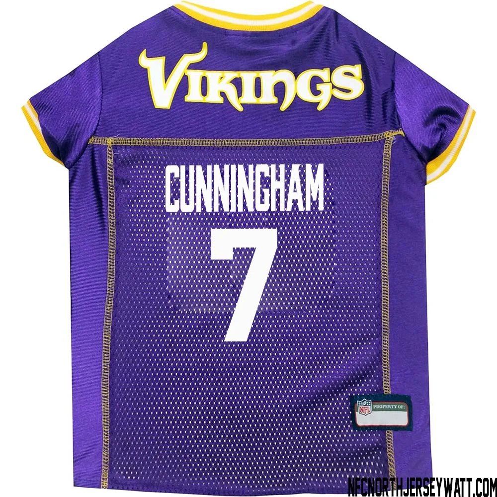 Randall Cunningham No 7 Purple Minnesota Vikings Dog Jersey