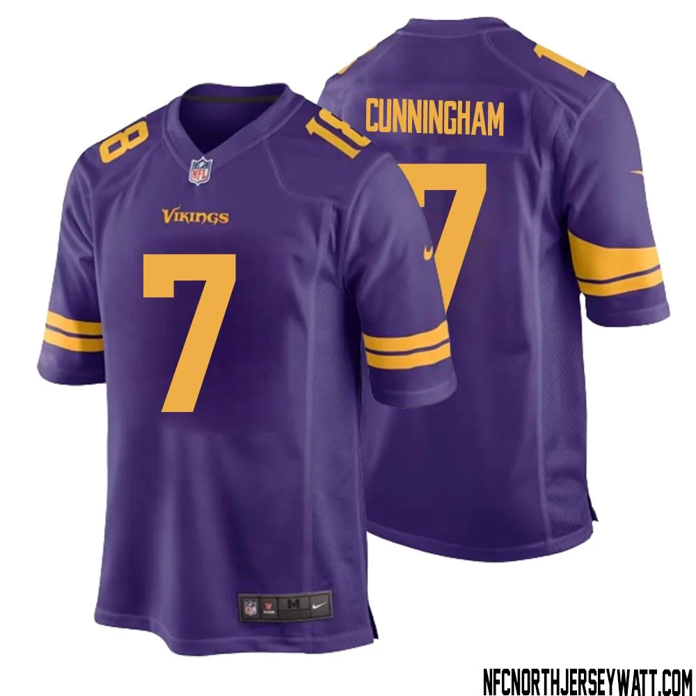Randall Cunningham No 7 Youth White Minnesota Vikings Game Player Away Jersey 1