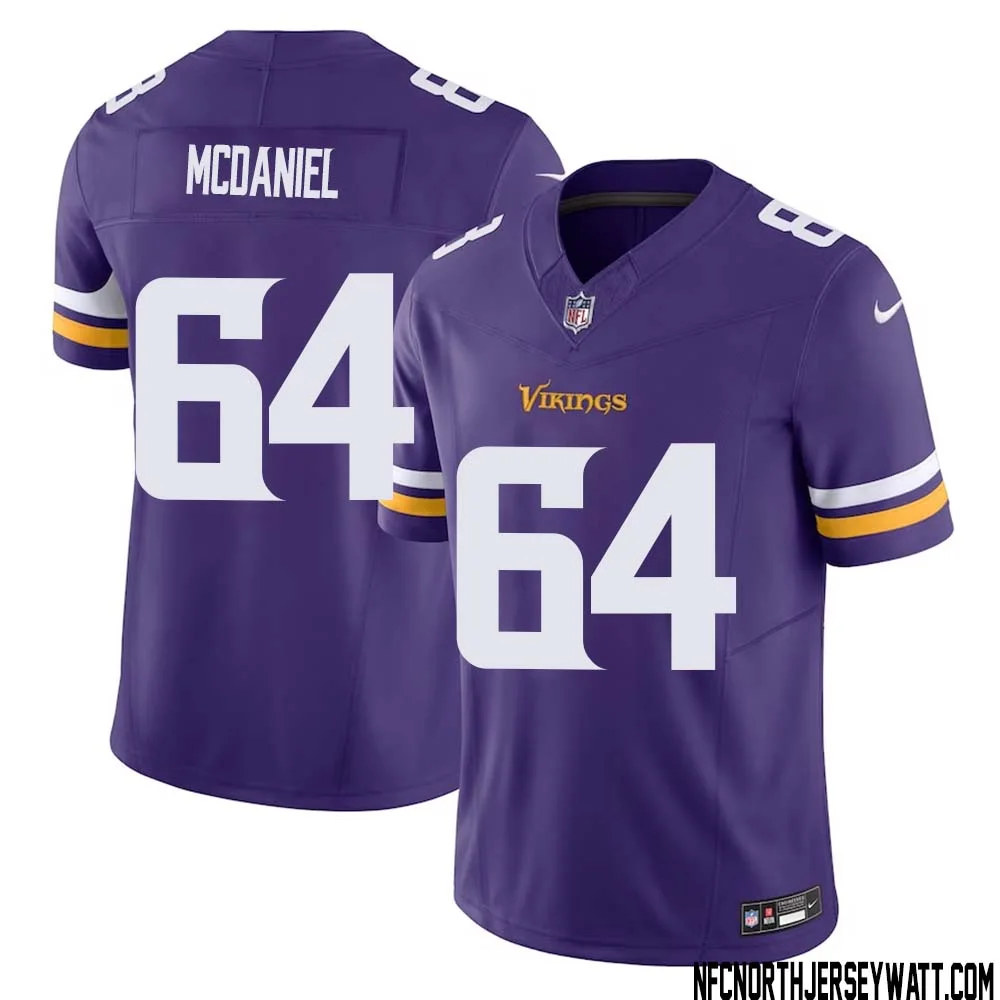 Randall McDaniel No 64 Men Purple Minnesota Vikings Vapor F.U.S.E. Limited Jersey
