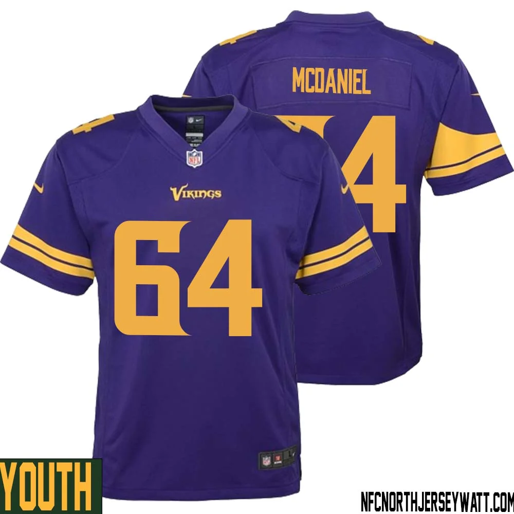 Randall McDaniel No 64 Youth Purple Minnesota Vikings Alternate Game Jersey