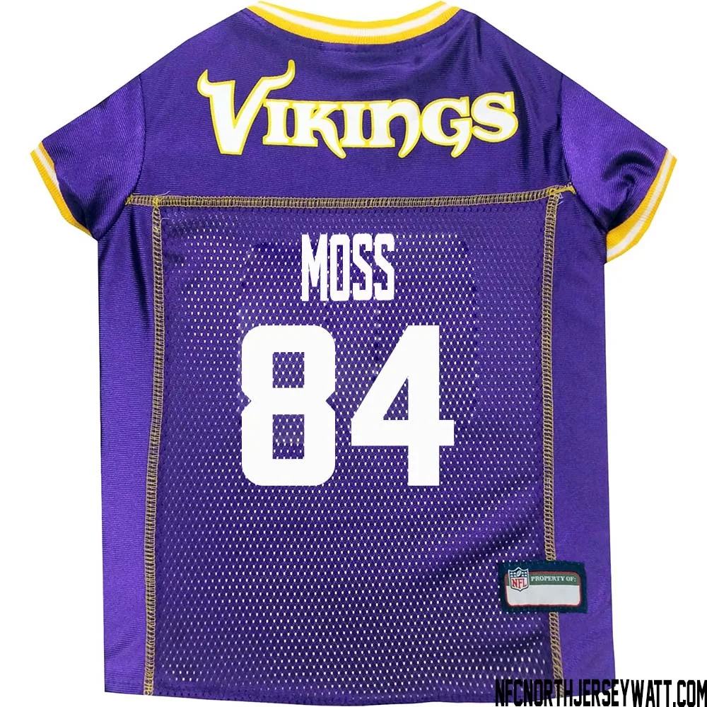 Randy Moss No 84 Purple Minnesota Vikings Dog Jersey 1