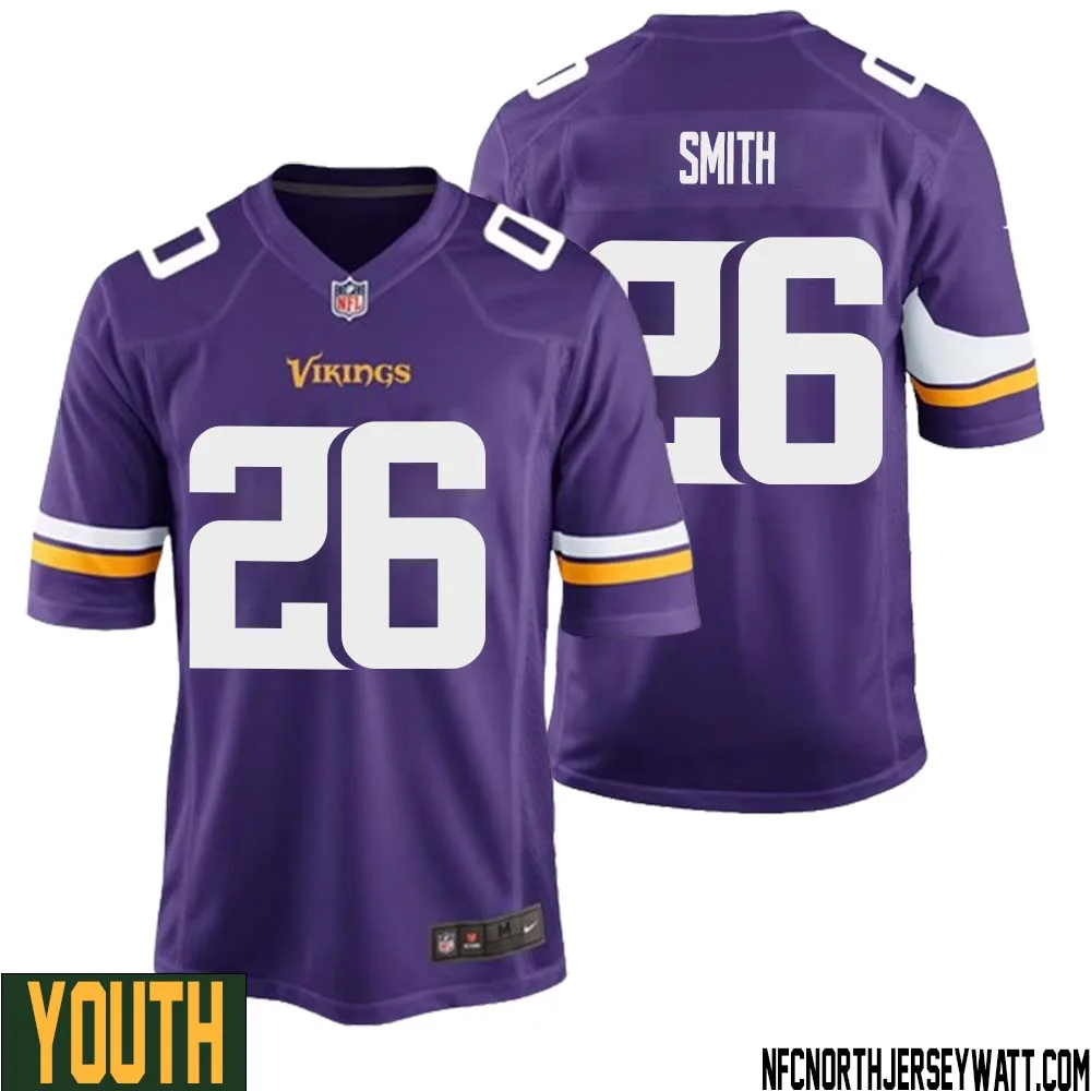 Robert Smith No 26 Minnesota Vikings Game Jersey Court Purple for Youth 1