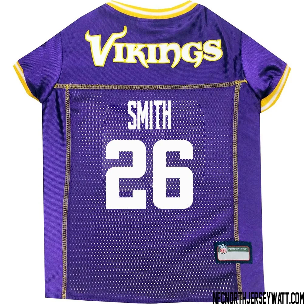 Robert Smith No 26 Purple Minnesota Vikings Dog Jersey 1