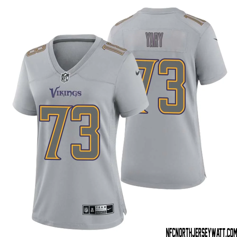 Ron Yary No 73 Women Gray Minnesota Vikings Atmosphere Fashion Game Jersey