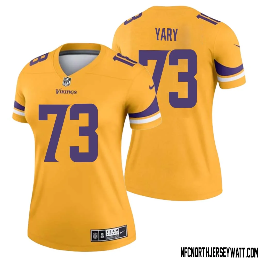 Ron Yary No 73 Women Minnesota Vikings Gold Inverted Legend Jersey 1