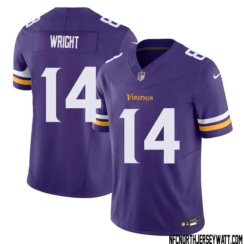 Ryan Wright No 14 Men Purple Minnesota Vikings Vapor F.U.S.E. Limited Jersey 1