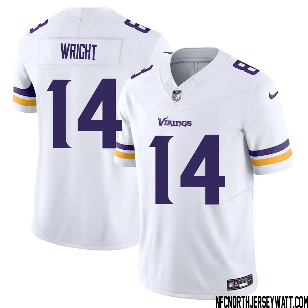 Ryan Wright No 14 Men White Minnesota Vikings Vapor F.U.S.E. Limited Jersey