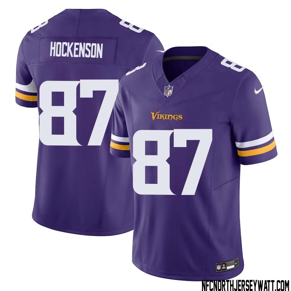 T.J. Hockenson No 87 Men Purple Minnesota Vikings Vapor F.U.S.E. Limited Jersey