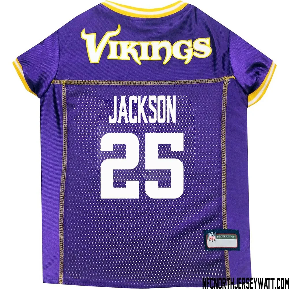 Theo Jackson No 25 Purple Minnesota Vikings Dog Jersey