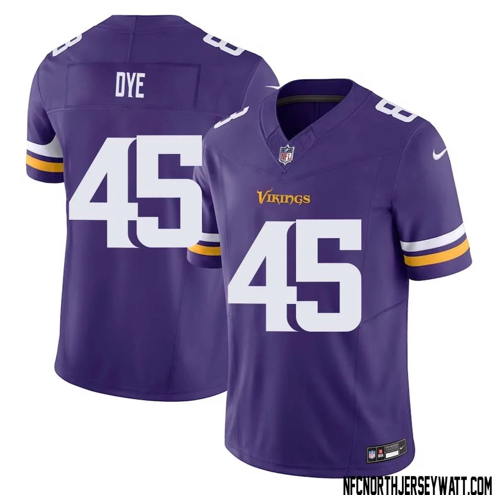 Troy Dye No 45 Men Purple Minnesota Vikings Vapor F.U.S.E. Limited Jersey 1