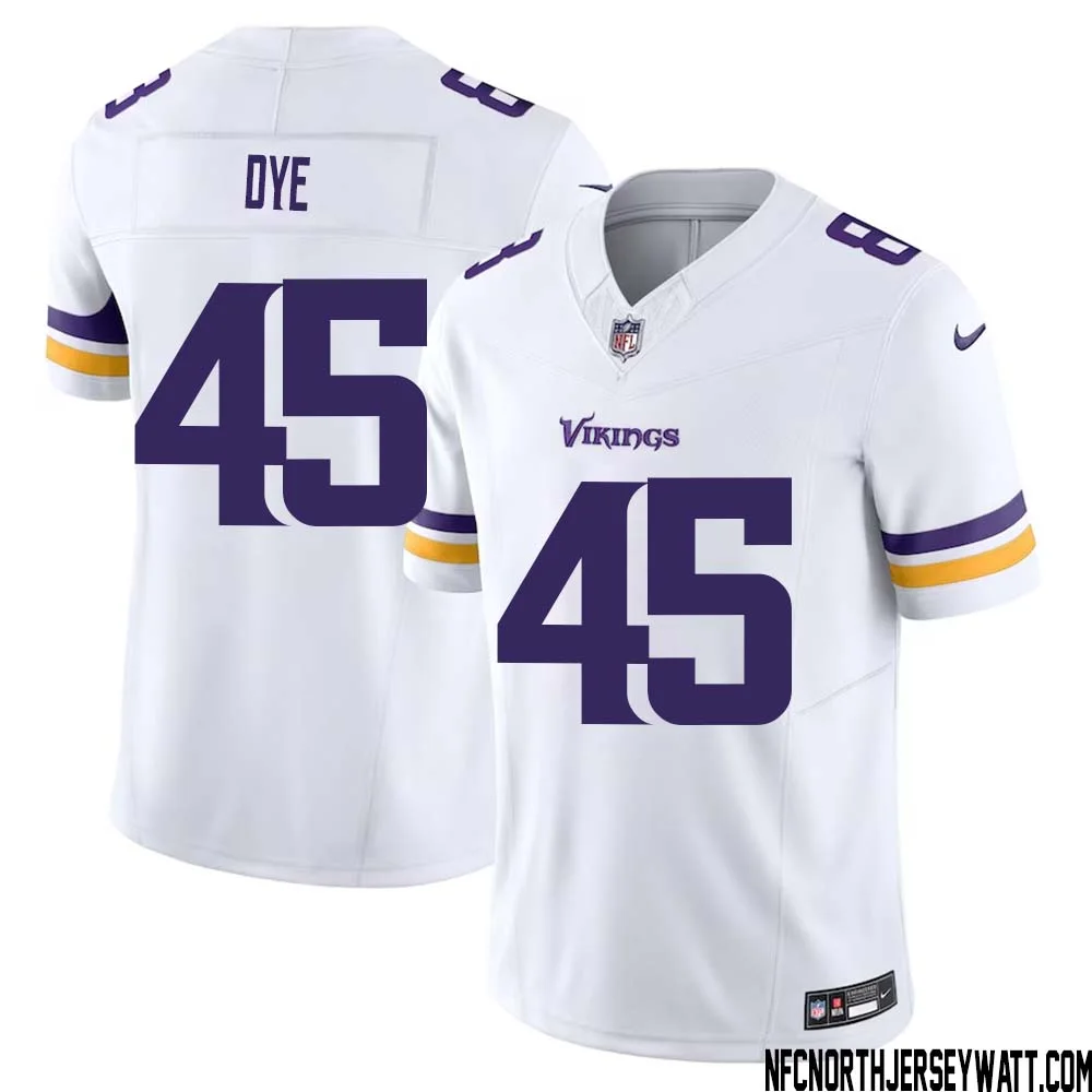 Troy Dye No 45 Men White Minnesota Vikings Vapor F.U.S.E. Limited Jersey