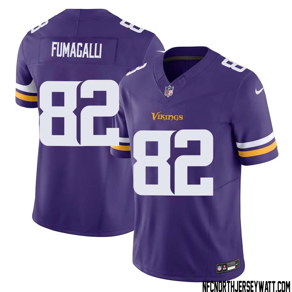 Troy Fumagalli No 82 Men Purple Minnesota Vikings Vapor F.U.S.E. Limited Jersey 1