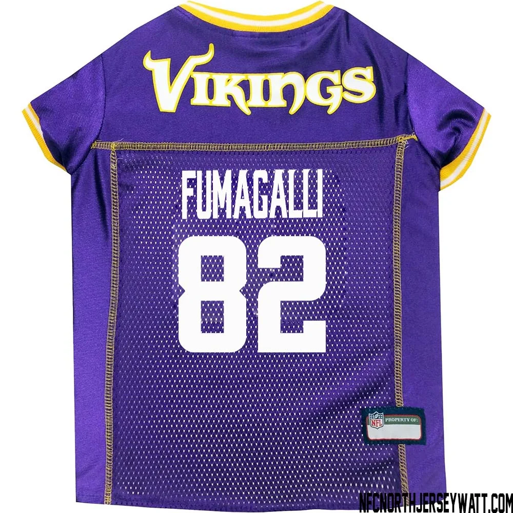 Troy Fumagalli No 82 Purple Minnesota Vikings Dog Jersey