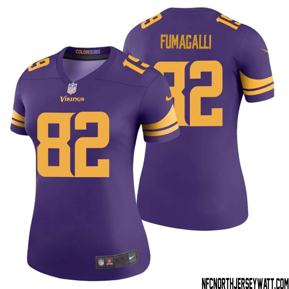 Troy Fumagalli No 82 Women Purple Minnesota Vikings Color Rush Vapor Untouchable Limited Jersey