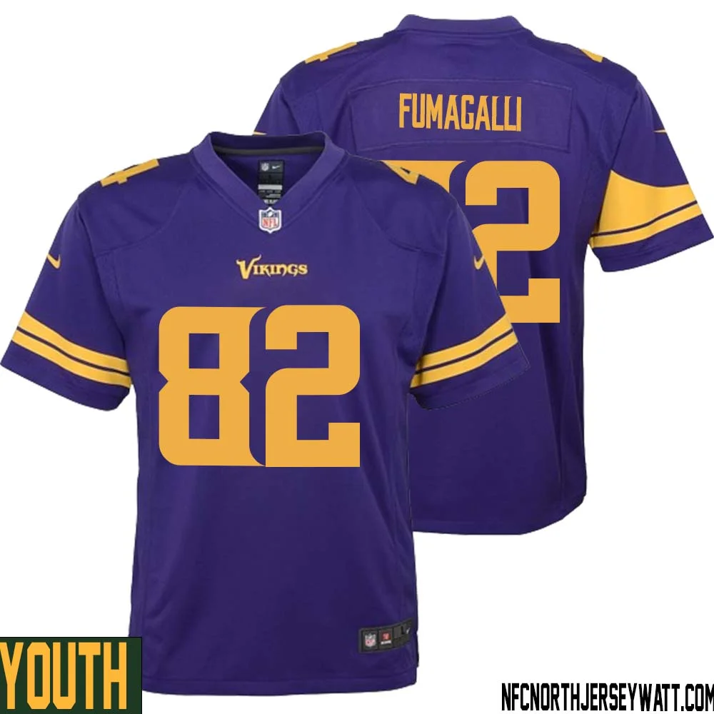 Troy Fumagalli No 82 Youth Purple Minnesota Vikings Alternate Game Jersey