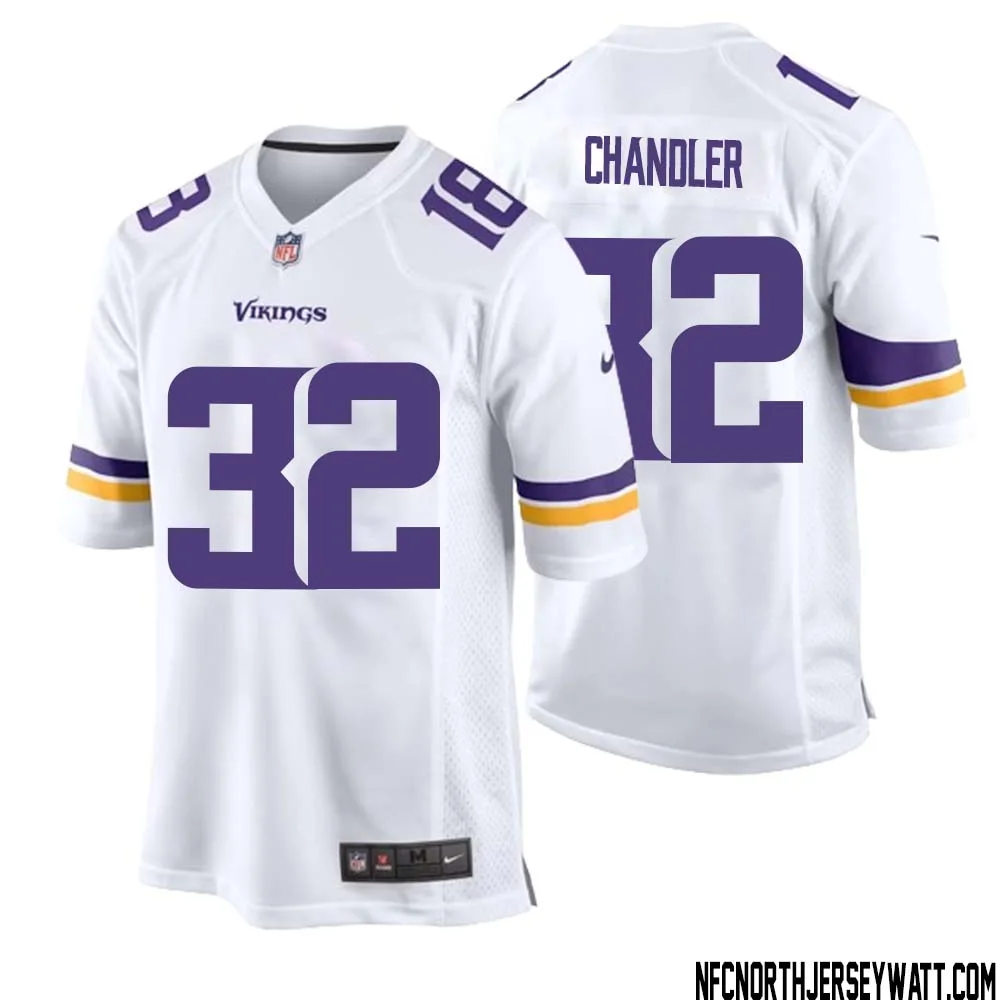 Ty Chandler No 32 Men White Minnesota Vikings Game Player Away Jersey 1