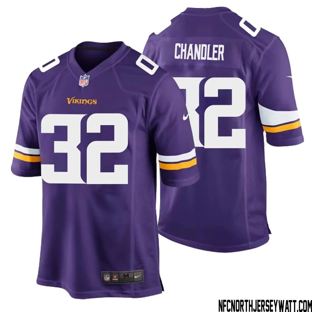 Ty Chandler No 32 Minnesota Vikings Game Jersey Court Purple for Mens 1
