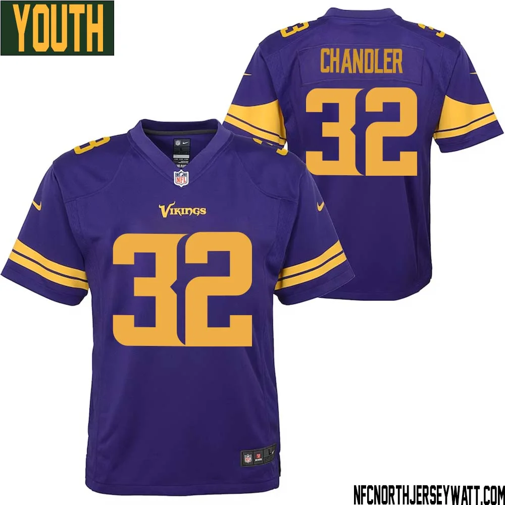 Ty Chandler No 32 Youth Purple Minnesota Vikings Color Rush Vapor Untouchable Limited Jersey 1