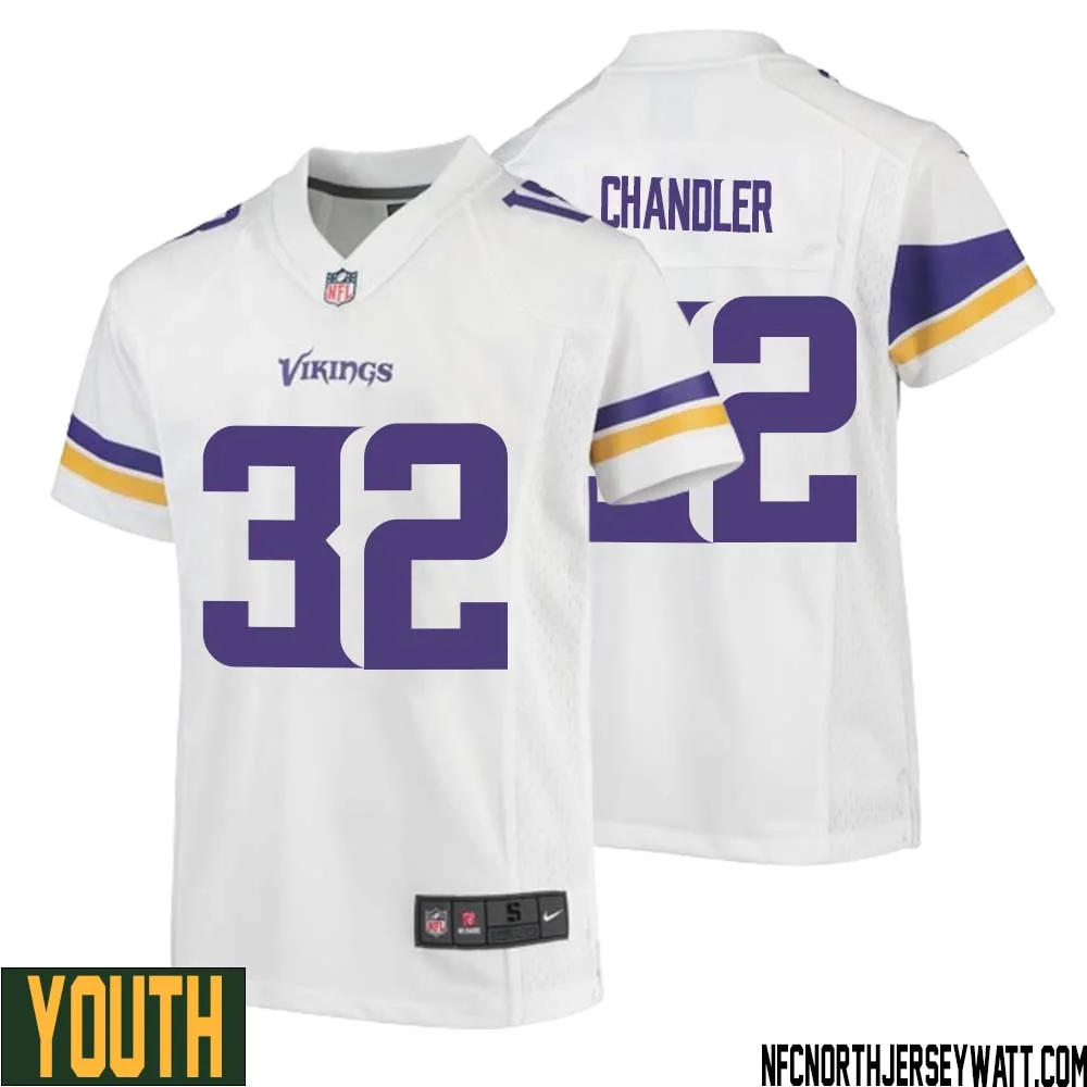 Ty Chandler No 32 Youth White Minnesota Vikings Game Player Away Jersey
