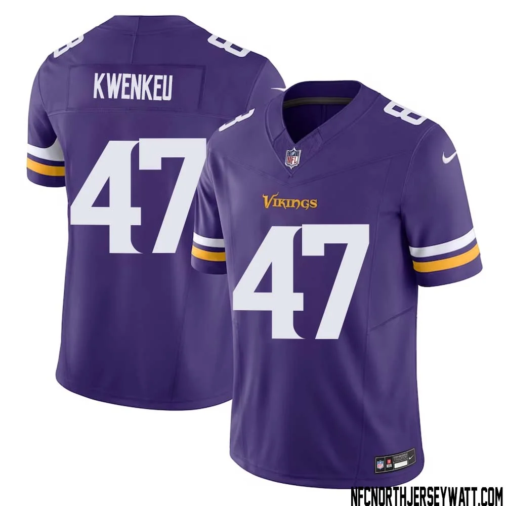 William Kwenkeu No 47 Men Purple Minnesota Vikings Vapor F.U.S.E. Limited Jersey 1
