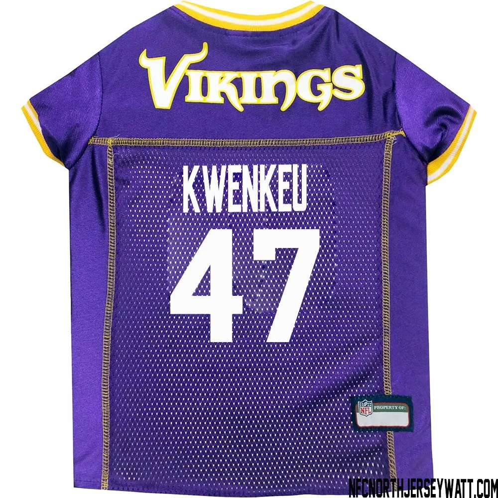 William Kwenkeu No 47 Purple Minnesota Vikings Dog Jersey