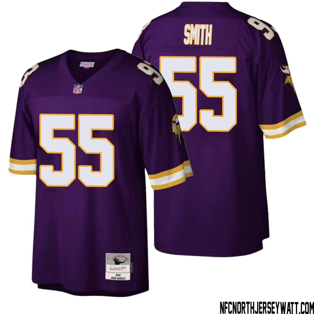 ZaDarius Smith No 55 Men Mitchell Ness Purple Minnesota Vikings Legacy Replica Jersey 1