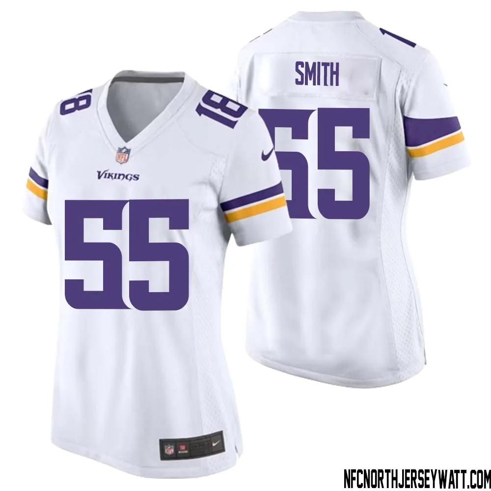 ZaDarius Smith No 55 Women White Minnesota Vikings Game Player Away Jersey 1