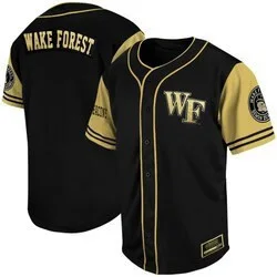Youth's Custom Wake Forest Demon Deacons Rally Baseball Jersey - Black -