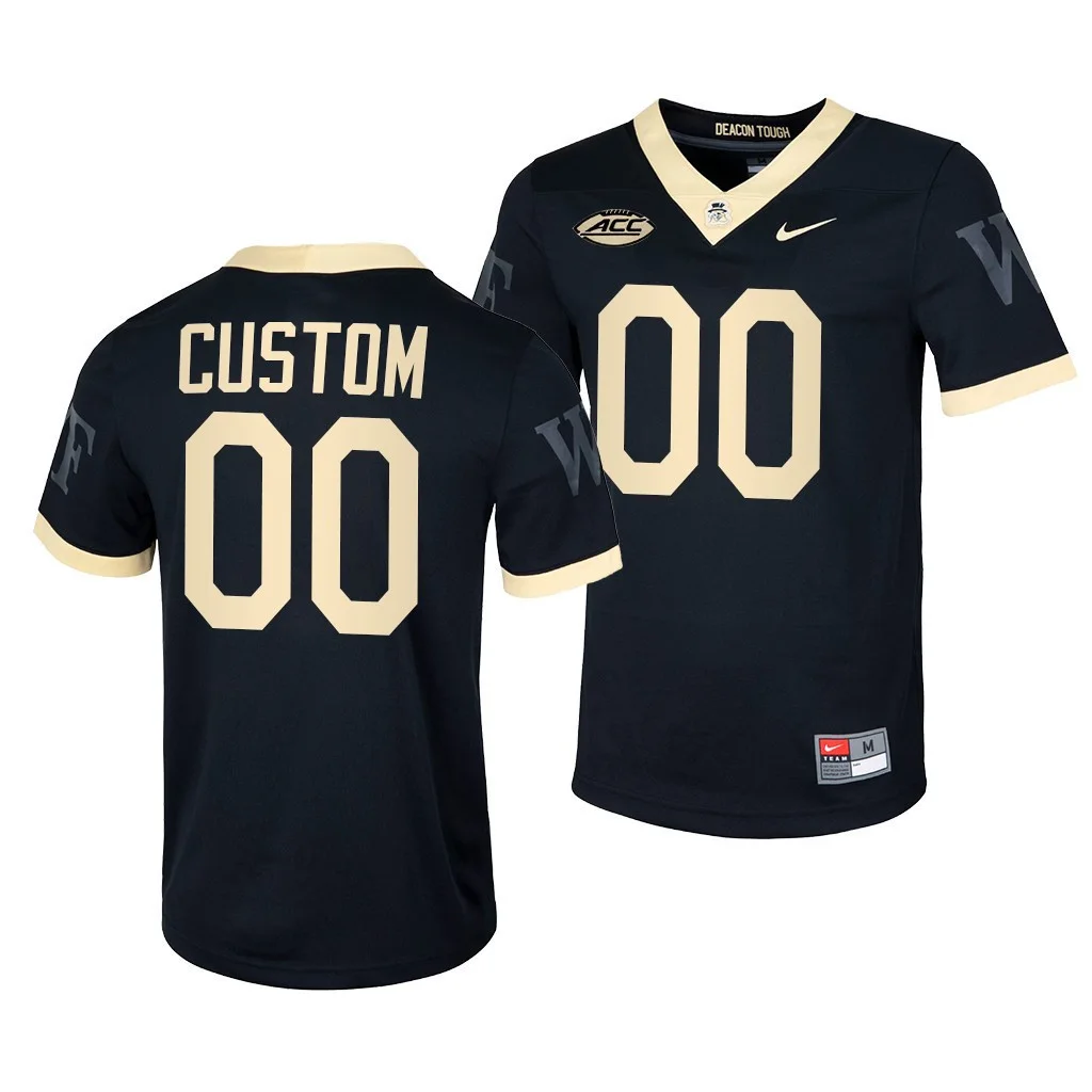 Youth's Wake Forest Demon Deacons Custom #00 Black Untouchable Jersey Football -