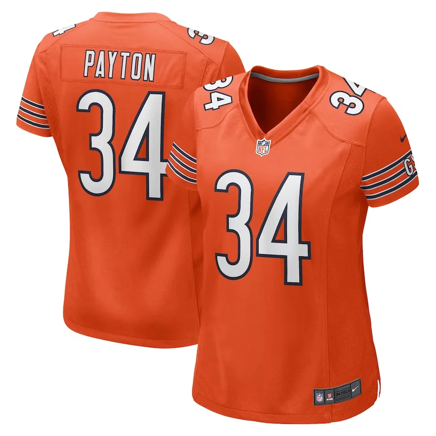 Walter Payton Jersey, Orange Woman's, Retired Player Jersey -