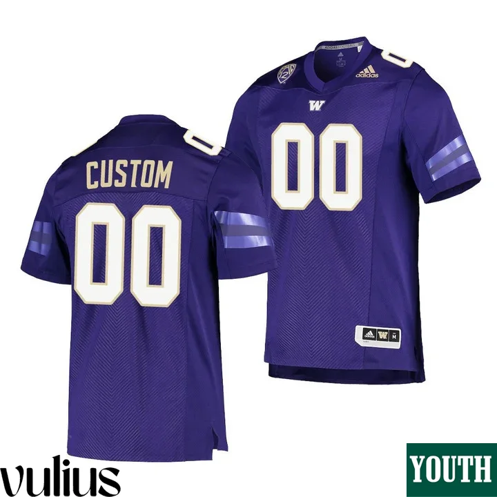 Washington Huskies Custom Jersey, Purple Youth's, College Football Game Jersey Stitched -