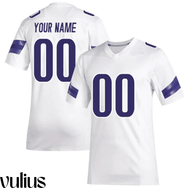Washington Huskies Custom Jersey, White Woman's, Custom Game Jersey Stitched -